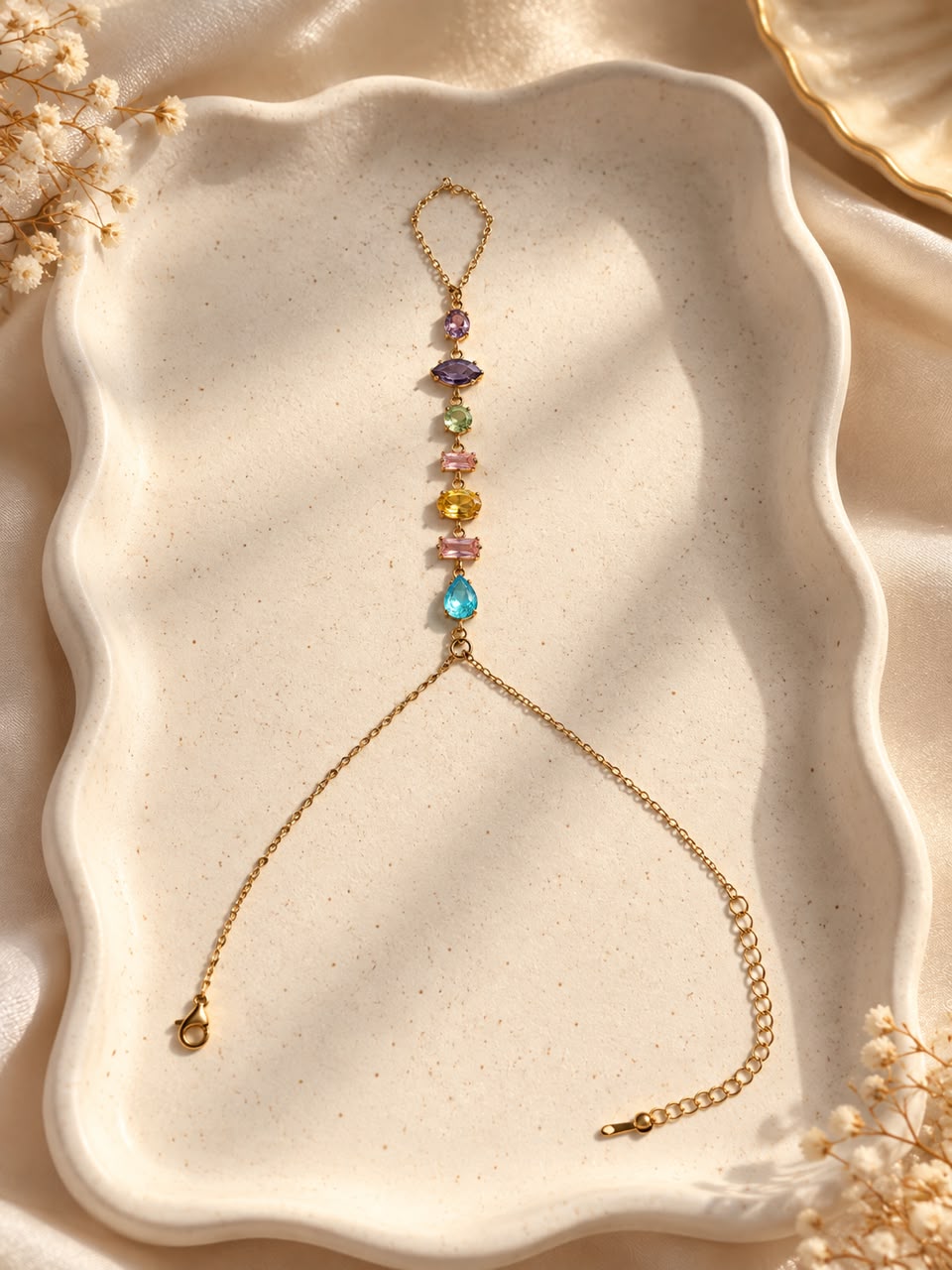 Swarovski-Inspired Pastel Hand Chain