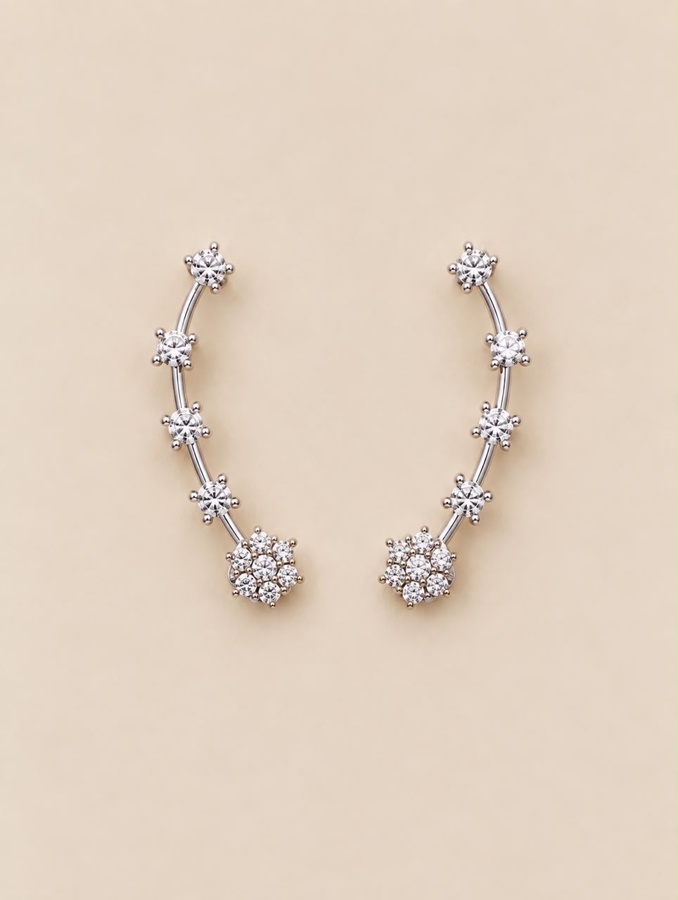 Crystal Cascade Ear Cuff(Pair)