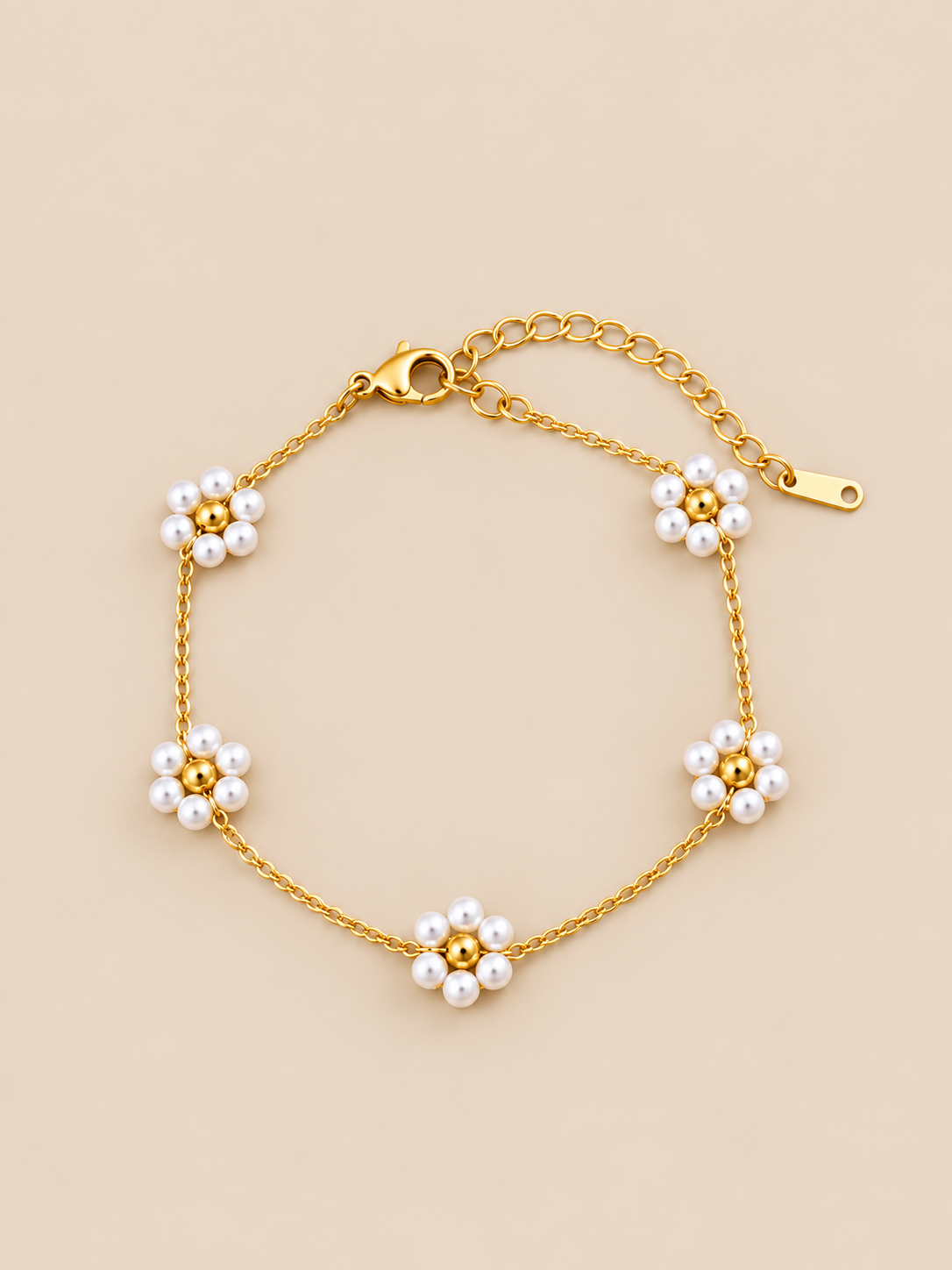 Floral Pearl Bracelet