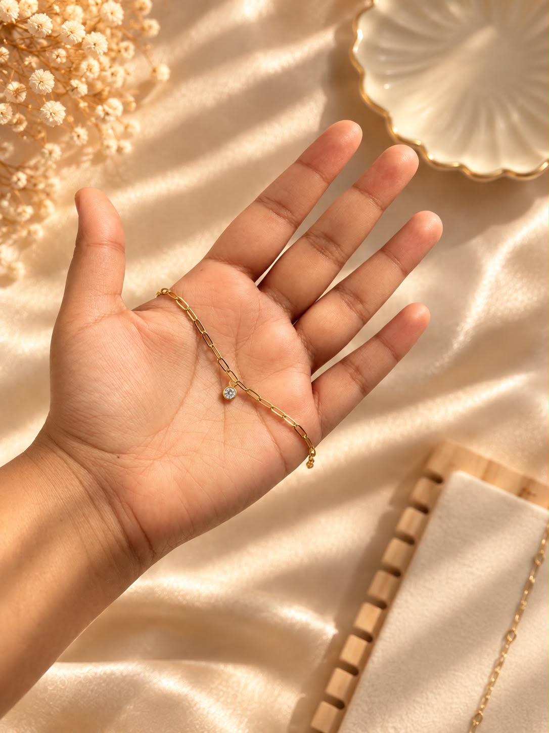 Twinkle Link Anklets(Pair)