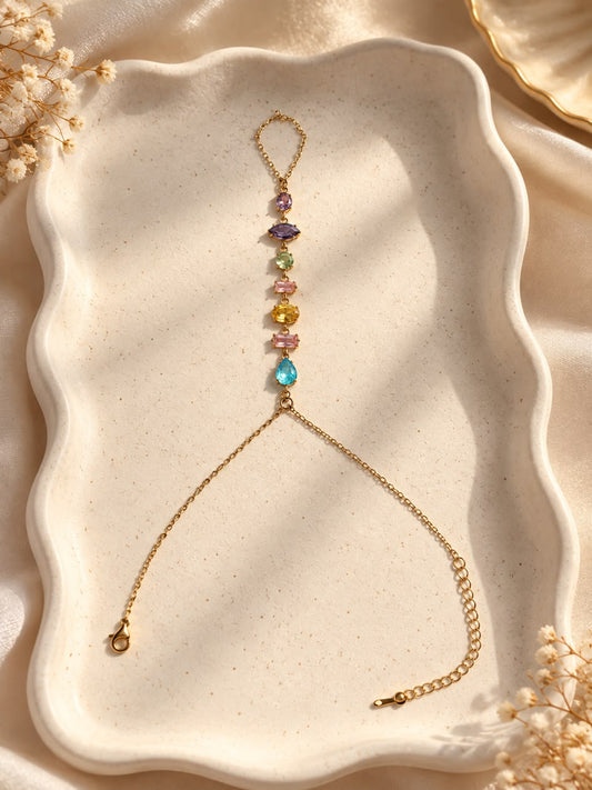 Swarovski-Inspired Pastel Hand Chain