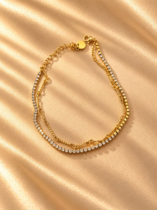 Tennis Double Layered Bracelet