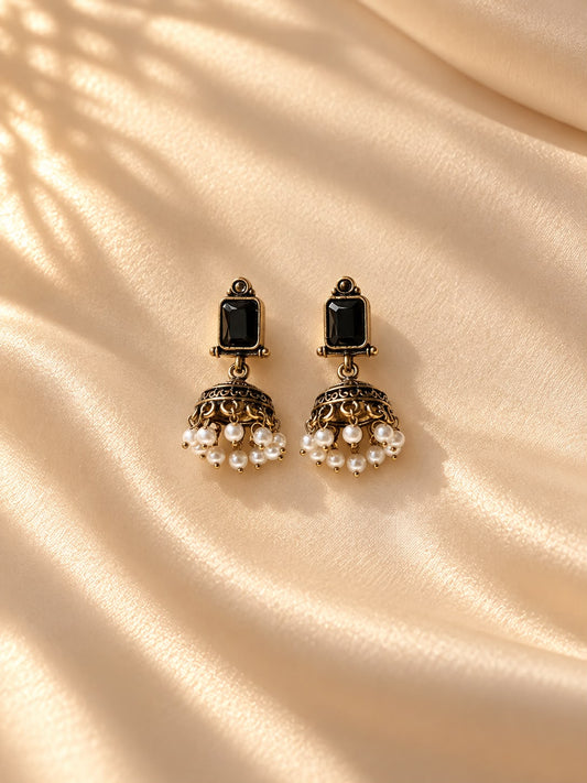 Noir Pearl Jhumka