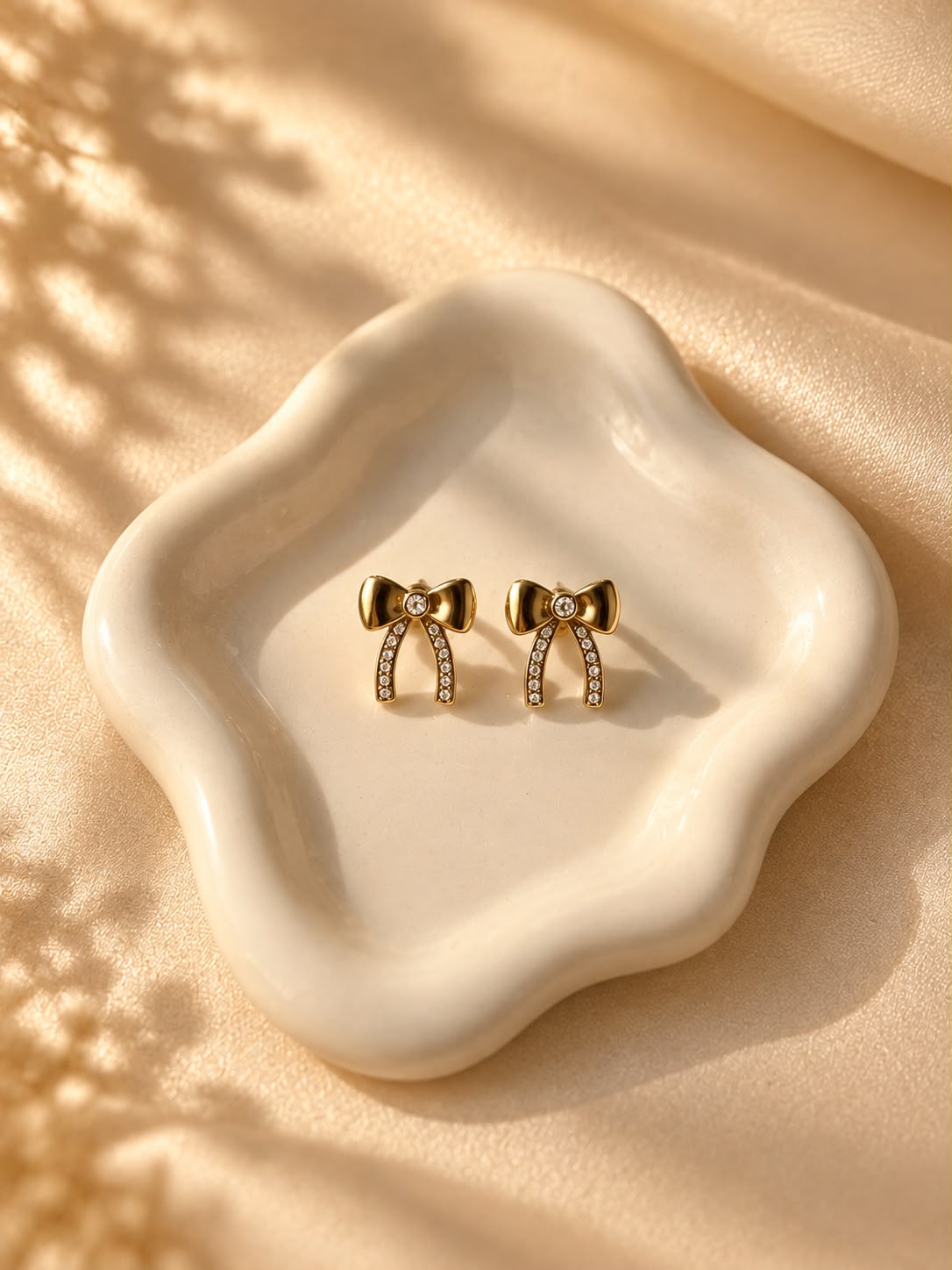 Crystal Bow Stud