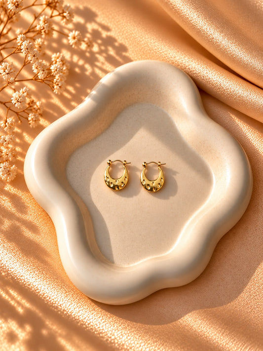Watermelon Golden Hoops