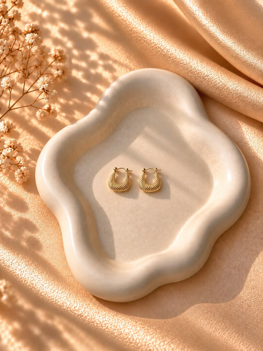 Luxe Textured U Hoops