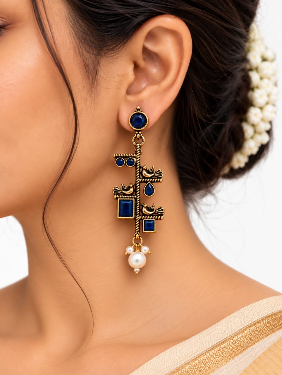 Royal Blue Bird Earrings