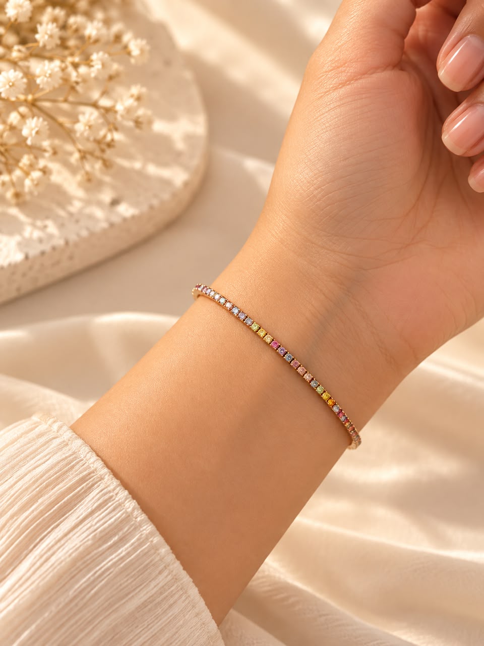 Rhino Stone Elastic Bracelet(Multicolor Stone)