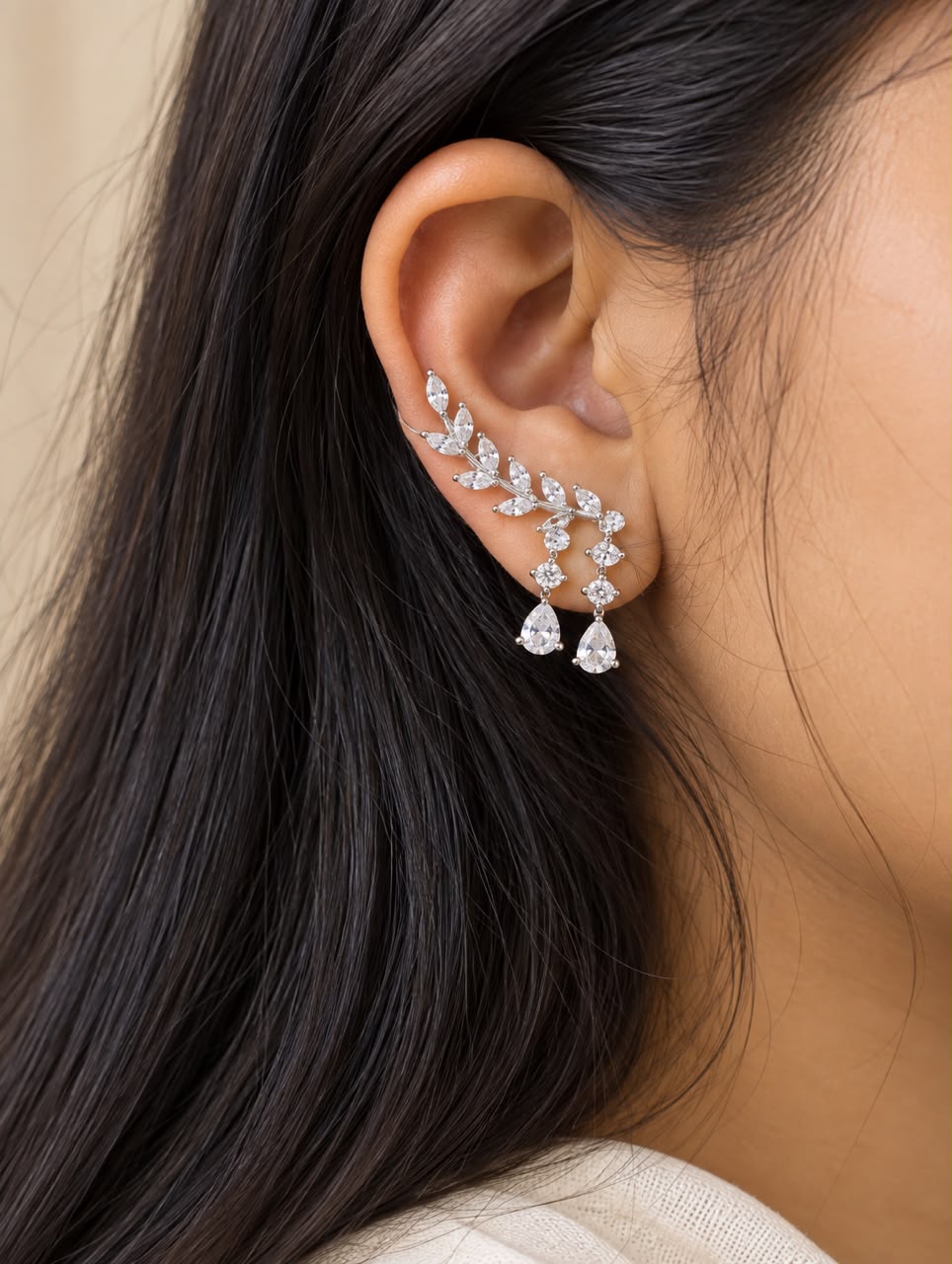 Dewdrop Vine Ear Cuff(Pair)